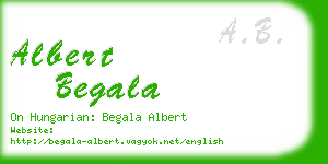 albert begala business card